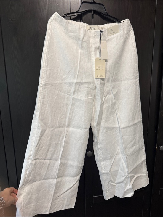 Abercrombie & Fitch Pants - Abercrombie & fitch White Linen Wide-Leg Pants